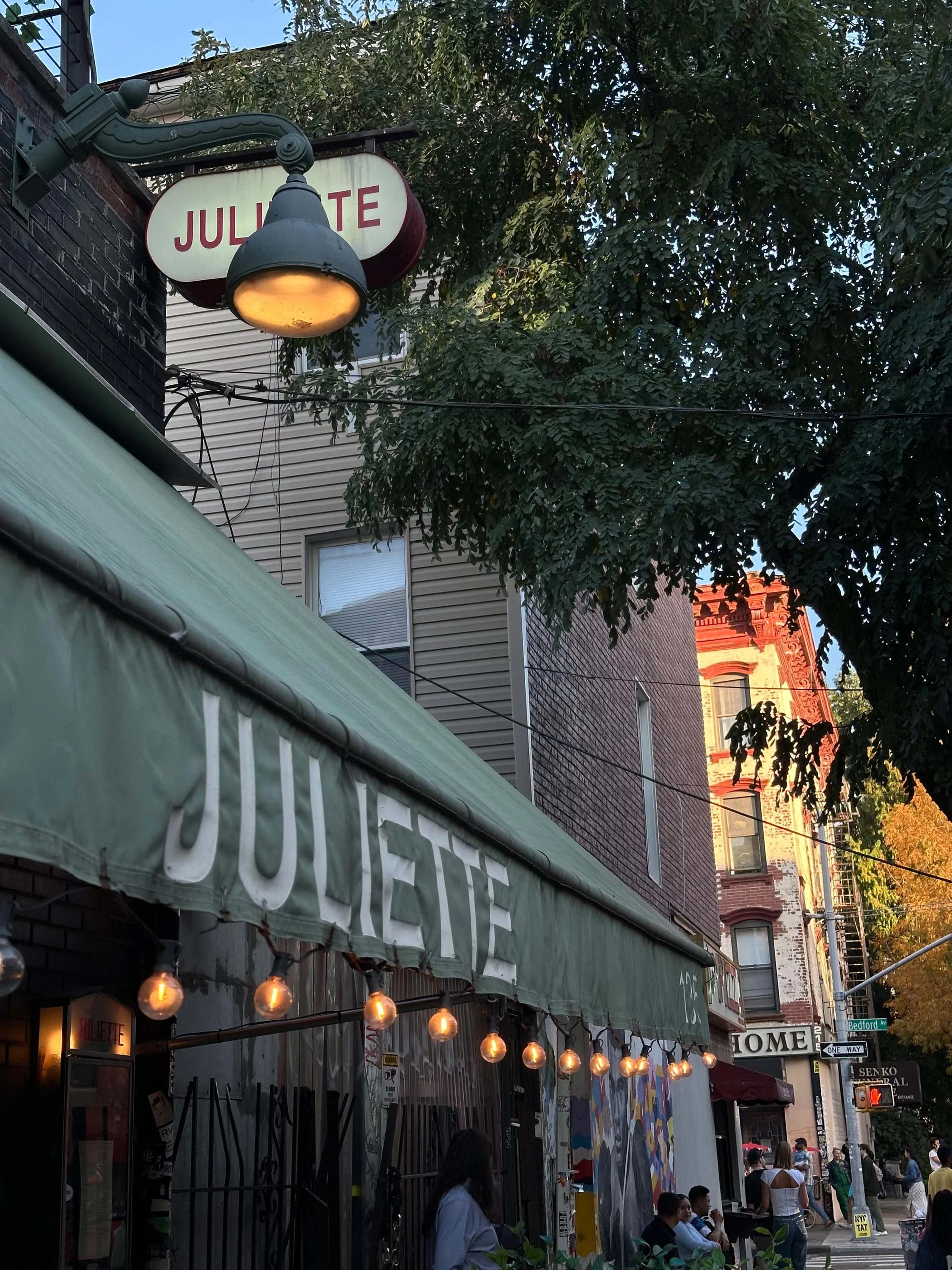 Juliette restaurant awning in NYC
