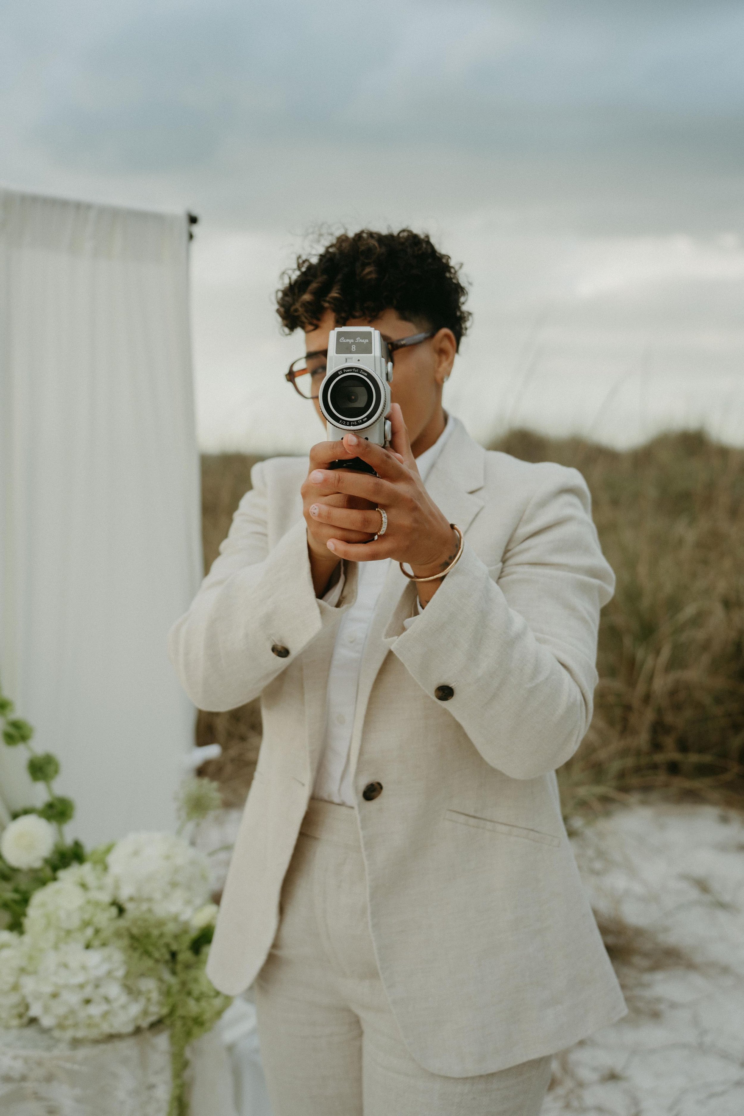 content creator Tori behind the camera