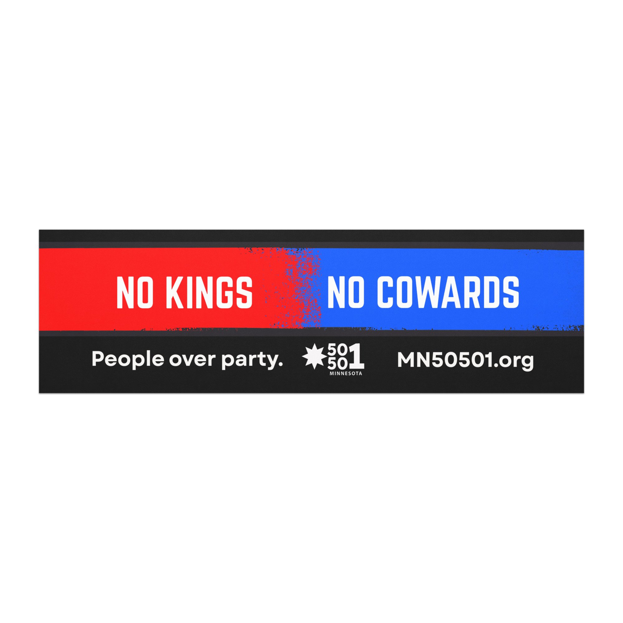 No Kings / No Cowards Car Magnet