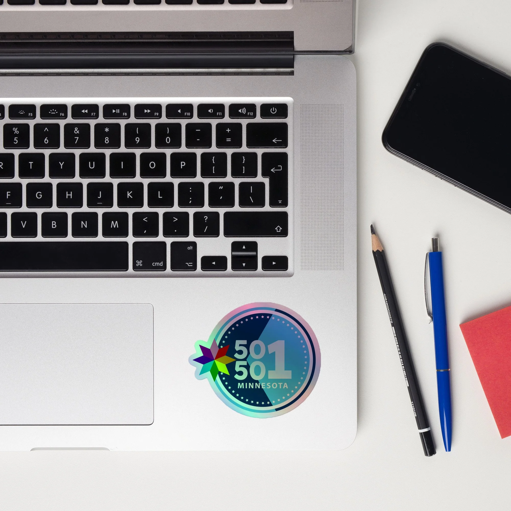 MN50501 Rainbow Logo - Holographic sticker