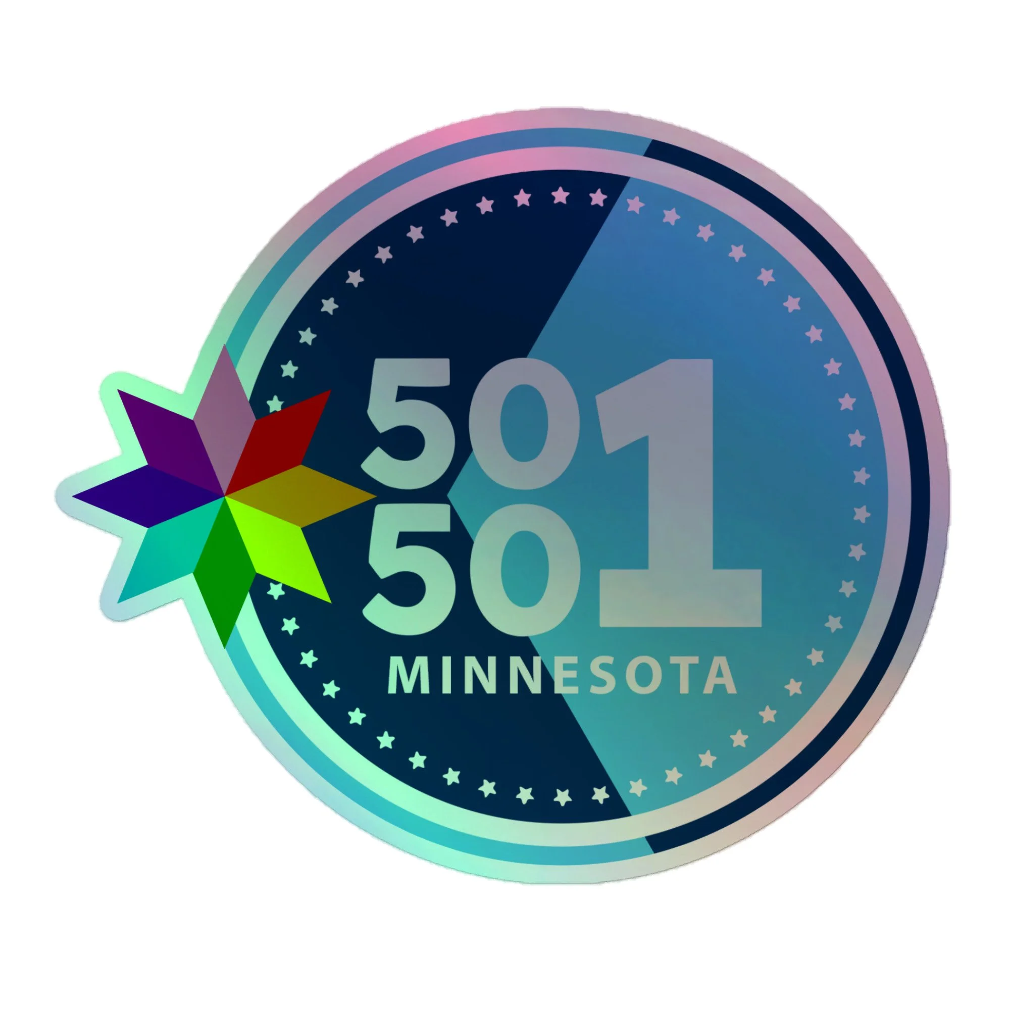 MN50501 Rainbow Logo - Holographic sticker