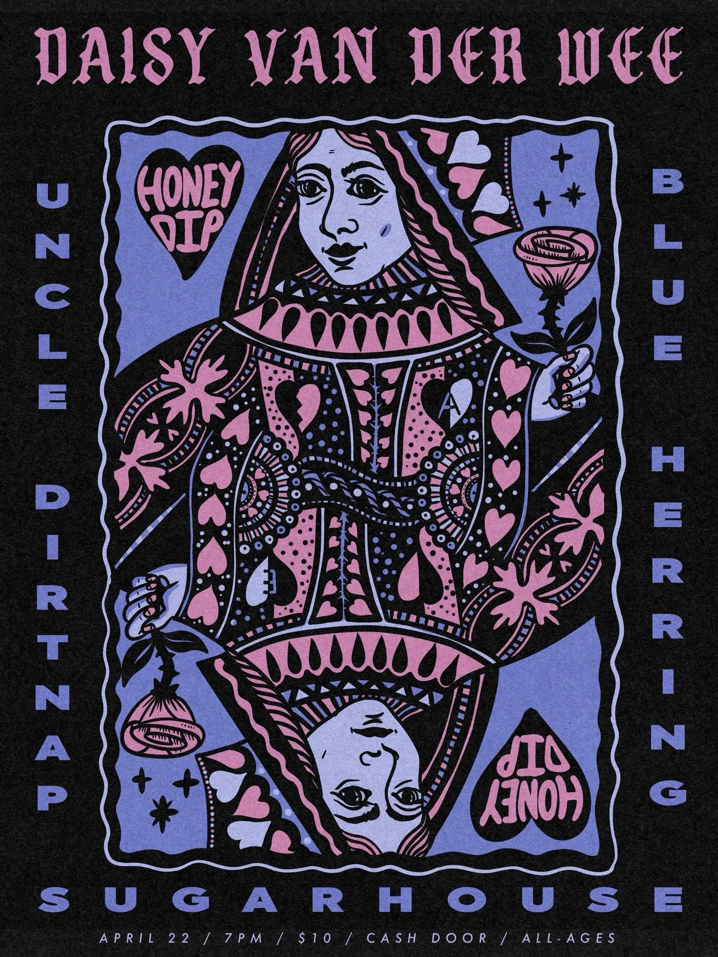 @daisyvanderweemusic returns to Honeydip! With local support from @uncle_dirtnap_ @sugarhouse.band &amp; @blueherring_band 
April 22/7pm/$10/all ages/cash door