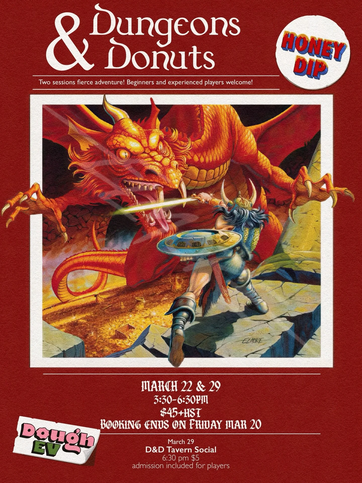 hear ye, hear ye! dungeons and donuts is almost here! intrepid explorers who wish to join, do not hesitate lest the adventuring party depart without thee.
🐉
availability update as of march 18:
⚔️ beginner table: 2 seats remain
⚔️ advanced table: sol