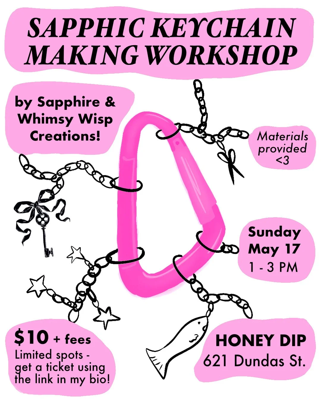 Sapphic Keychain Making Workshop