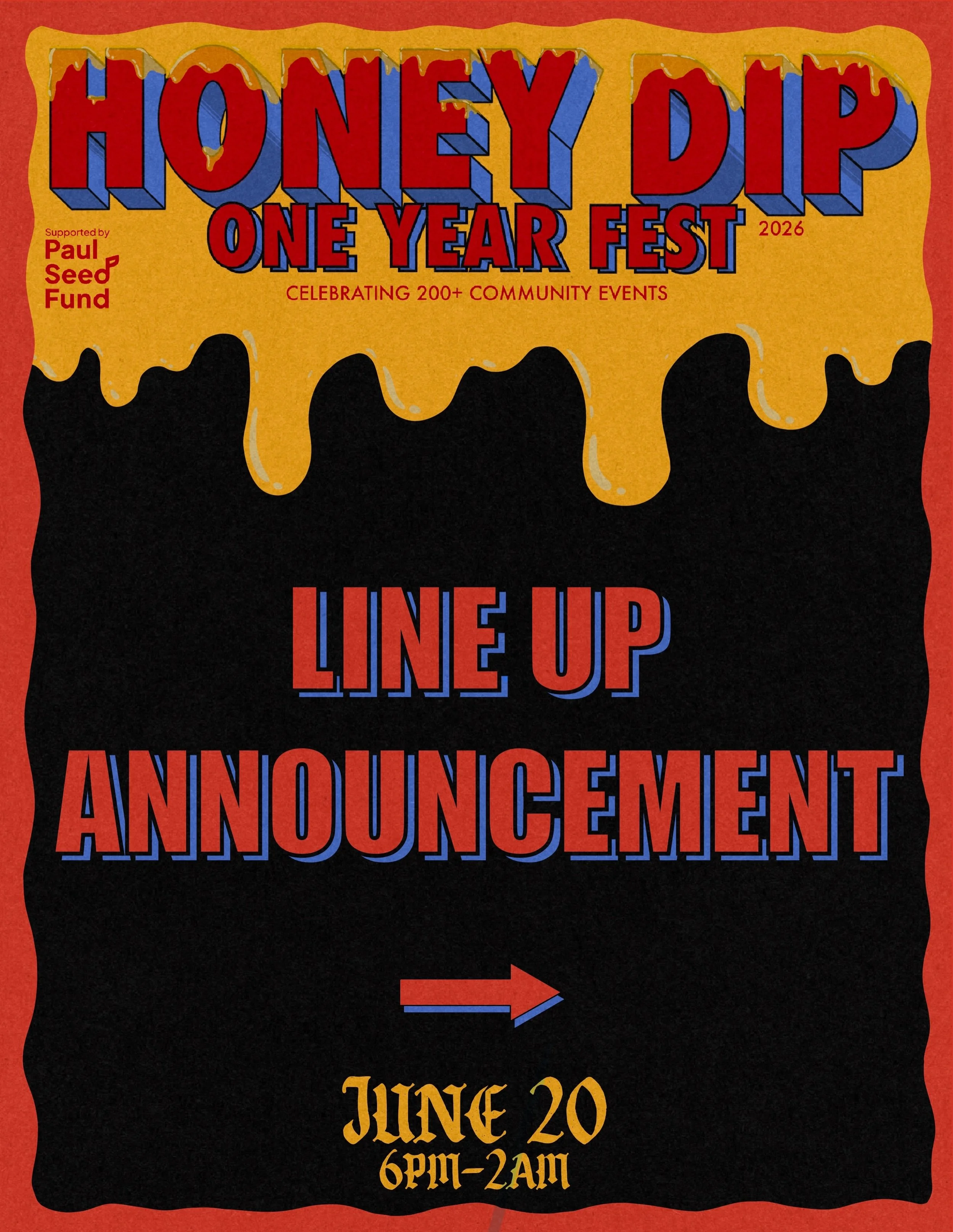 ONE YEAR ANNIVERSARY lineup announcement! Swipe to see this absolutely stacked bill! JUNE 20! Two floors of diy music @doughevlondon 🍩 
 🍯
It&rsquo;s honestly hard to believe it&rsquo;s already been a year, and even harder to believe we just passed