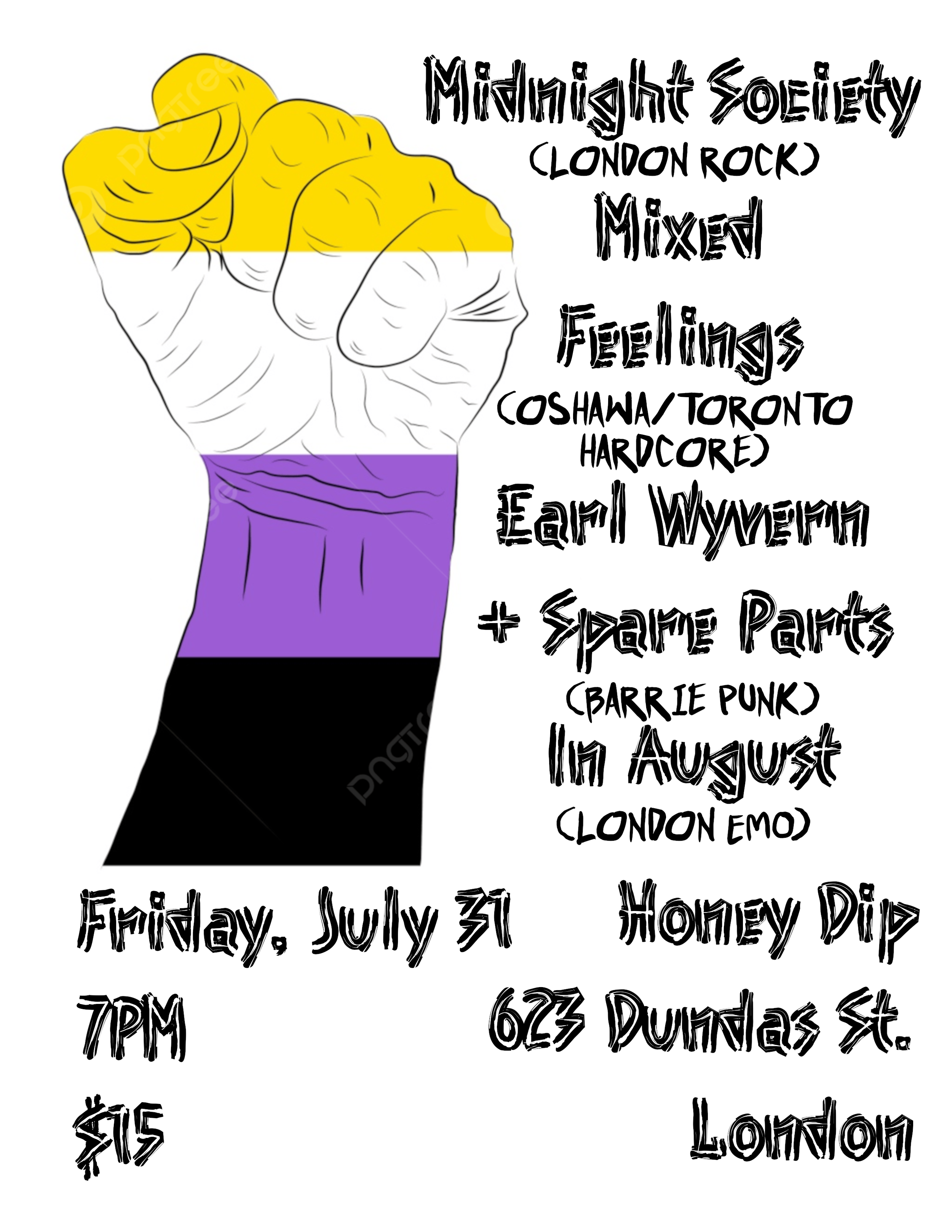 Midnight Society, Mixed Feelings, Earl Wyvern + Spare Parts, In August, 