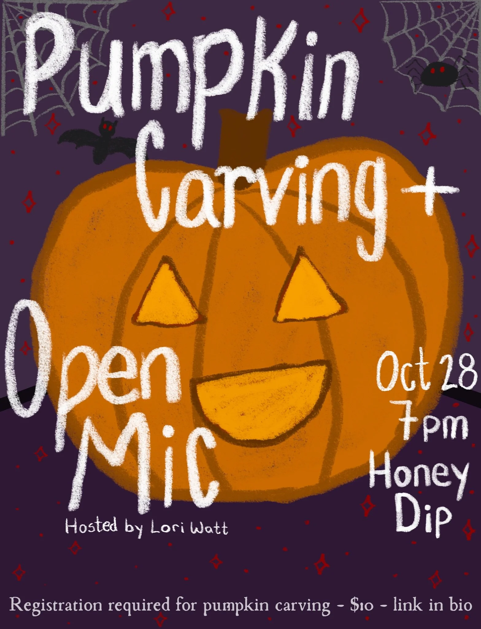 Pumpkin Carving + Open Mic night