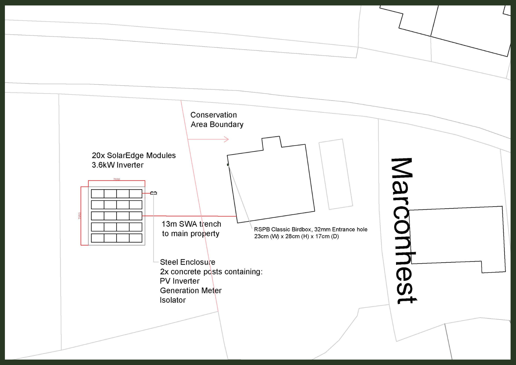 supporting block plan for a solar PV development