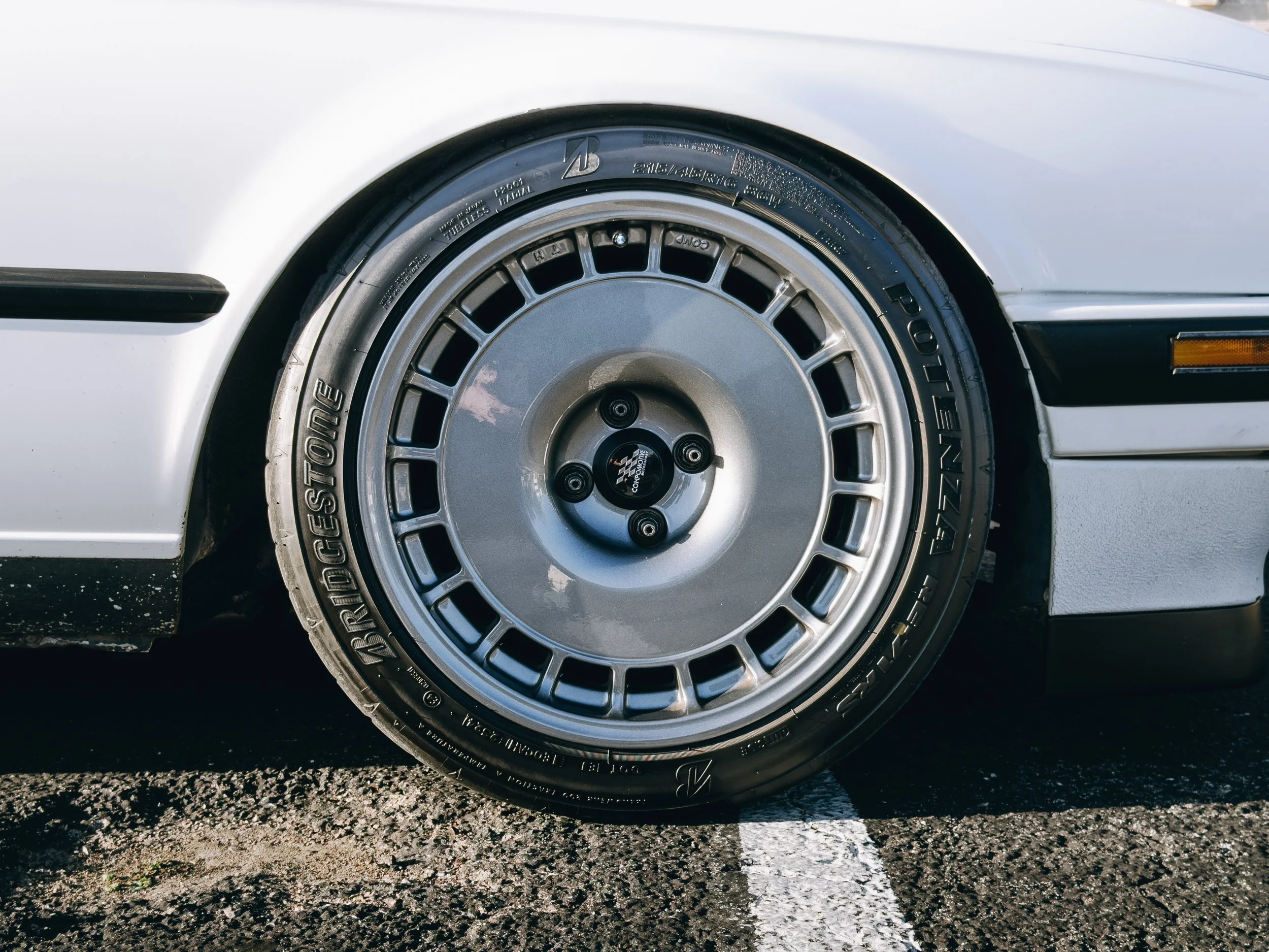 Front passenger side wheel close-up