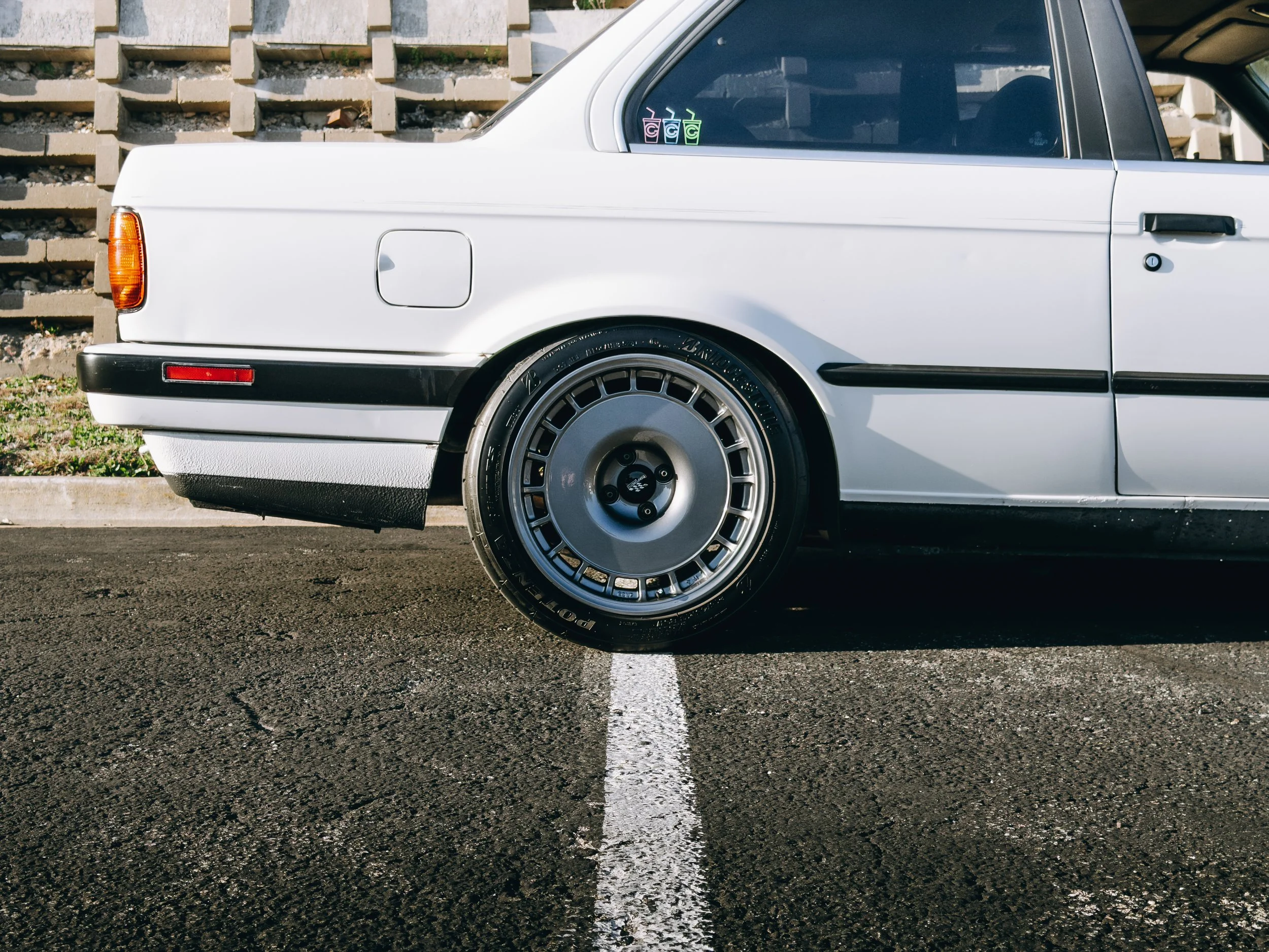 Rear passenger side wheel