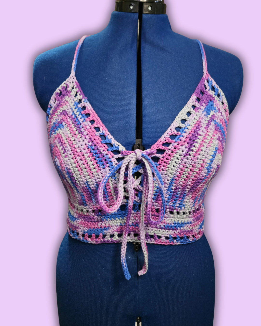 Lilly Top - Jewels, L, XL, 100% Cotton w/ added front lace up string