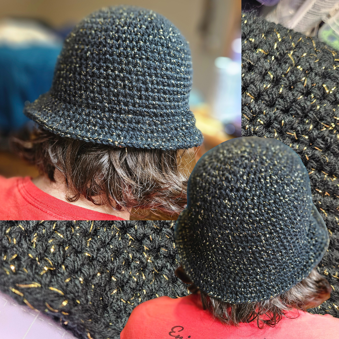 Black & Metallic Gold Bucket Hat - Etsy 2.png