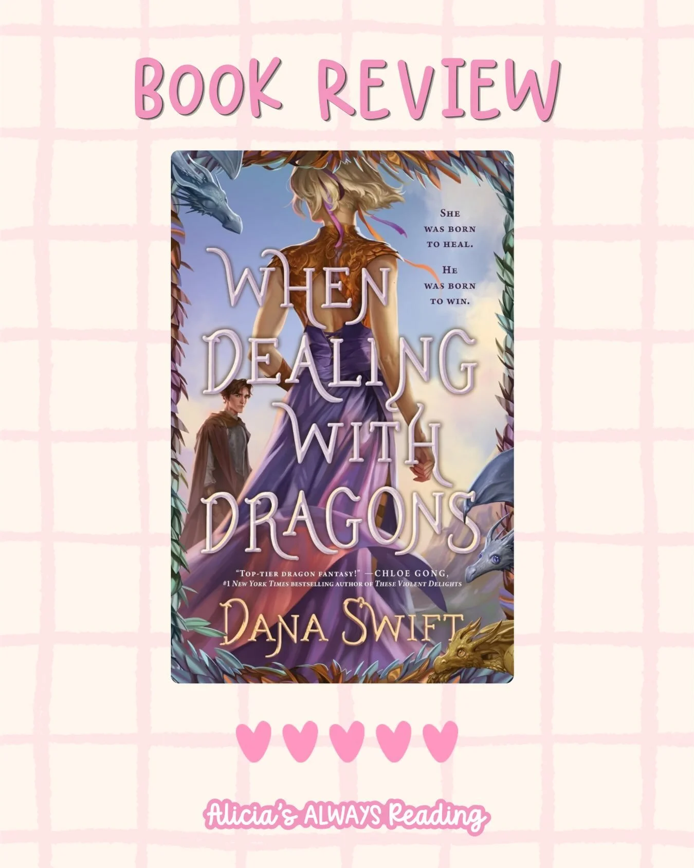 📚Book Review📚

GENRE
-YA fantasy

CONTENT
🤬: moderate language (2 a, 29 d, 3 h, 2 s), some crude talk (not by main characters)
❤️: make outs, mentions of sex
⚠️: physical abuse (parent to child), some violence, torture of dragons

I loved this! I 