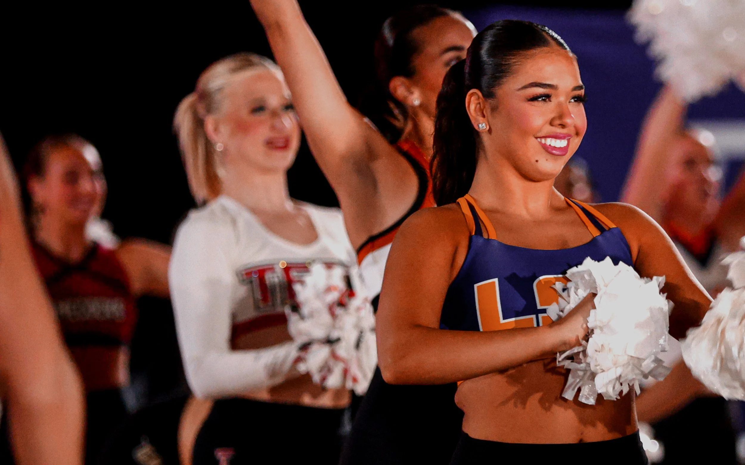 LSU dancer performing at TRIBE 99 college recruiting combine