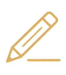A digital illustration of a yellow pencil with a blue stand.