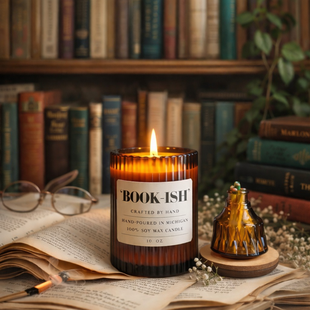 Bookish Soy Wax Candle 10 oz.