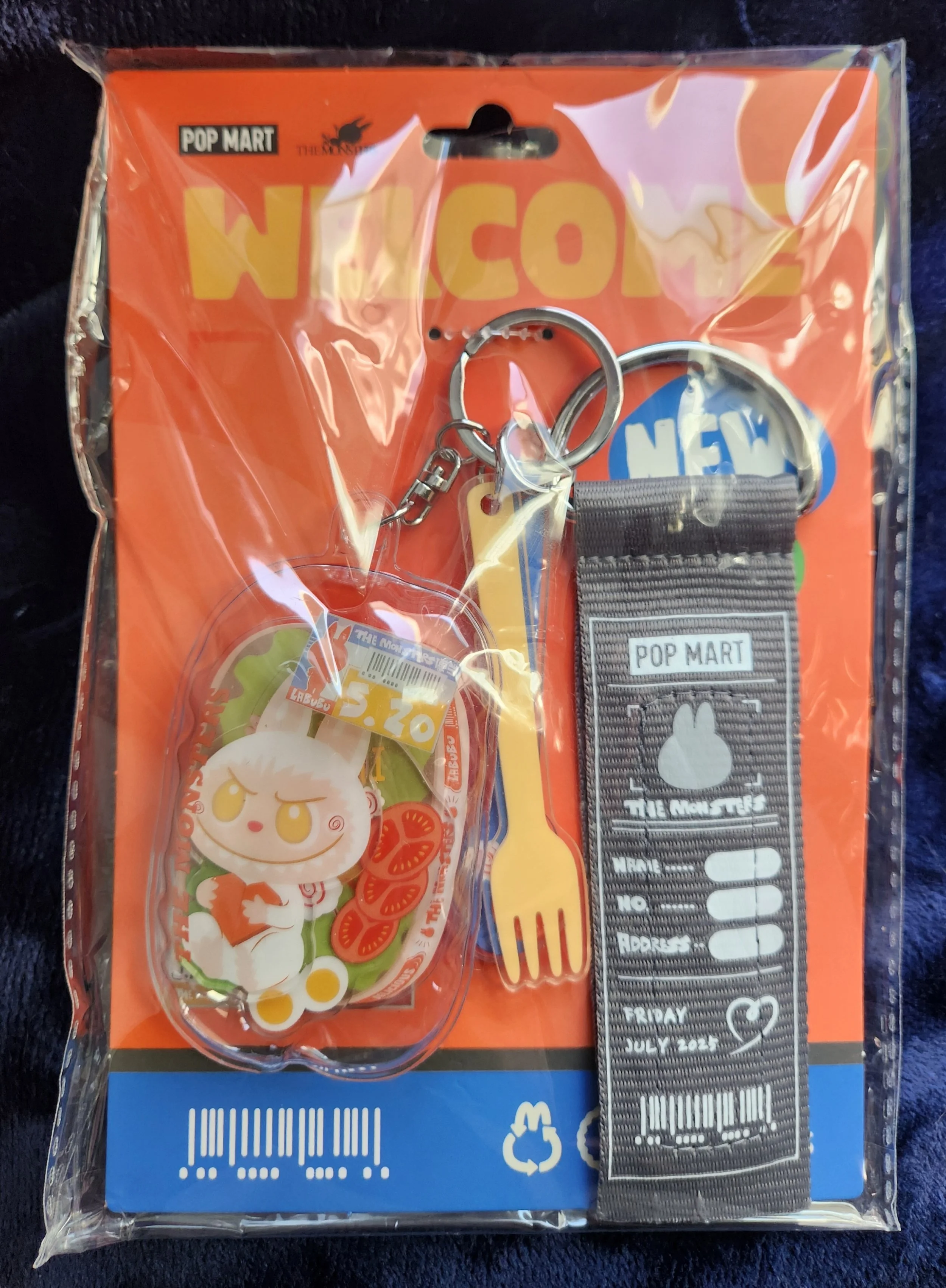 Authentic Popland Labubu Keychain