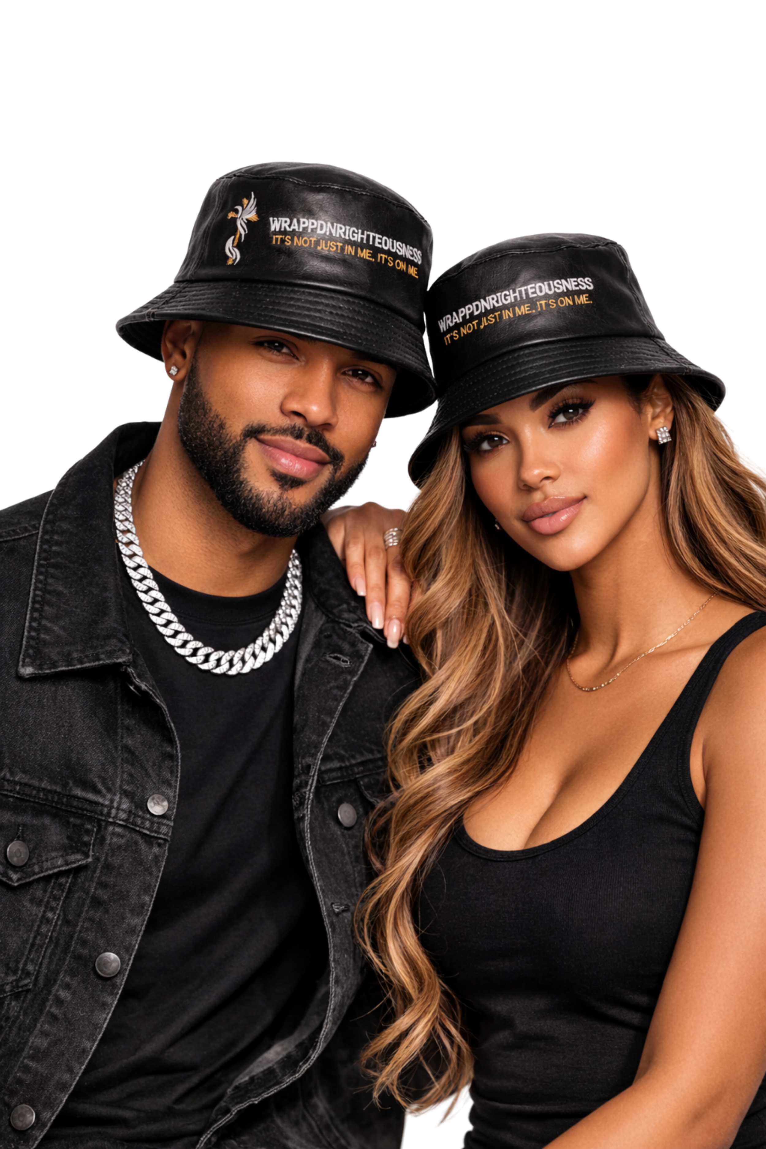 Black Leather Bucket Hat