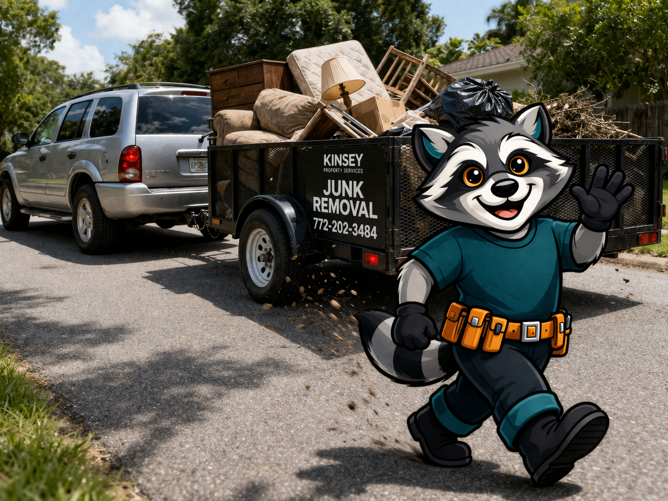 Junk Removal and Hauling by Kinsey Property Services in Indian River and Brevard County