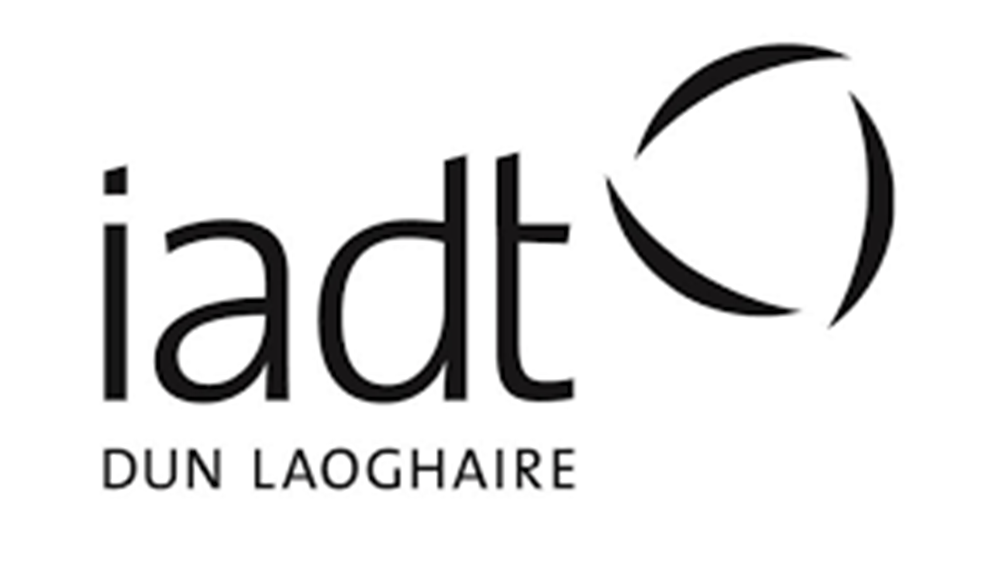 Logo for IADT Dun Laoghaire featuring the text 'iadt DUN LAOGHAIRE' with a stylized crescent shape. Clients I have worked with, Shane Lambert, Shao. 
