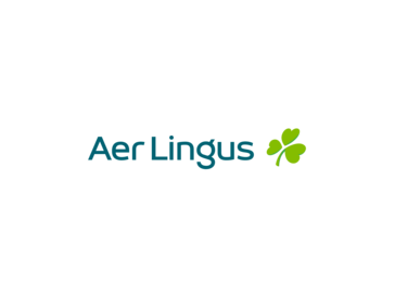 Aer Lingus logo with a green shamrock symbol.