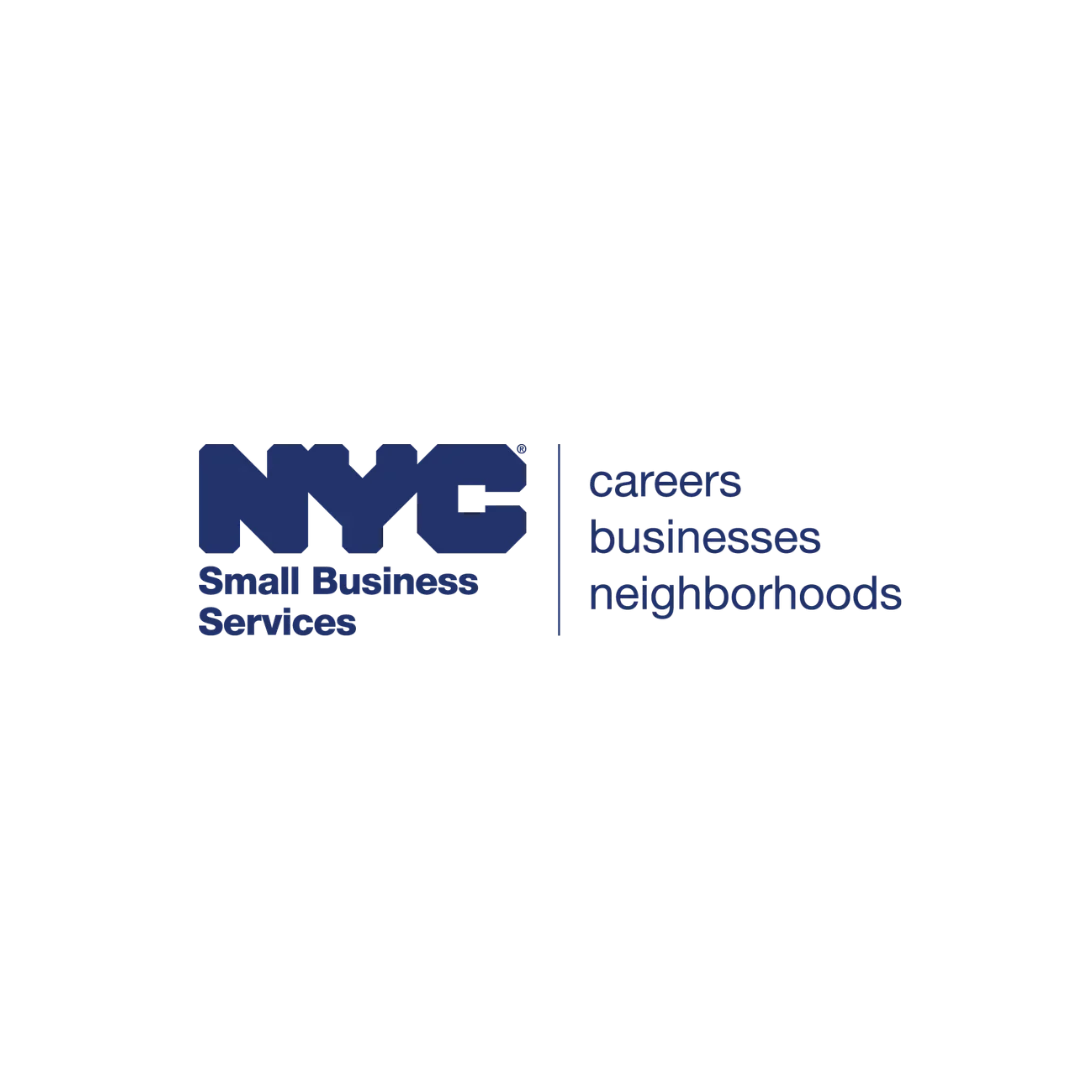 Logo of NYC Small Business Services with the words careers, businesses, neighborhoods listed beside it.