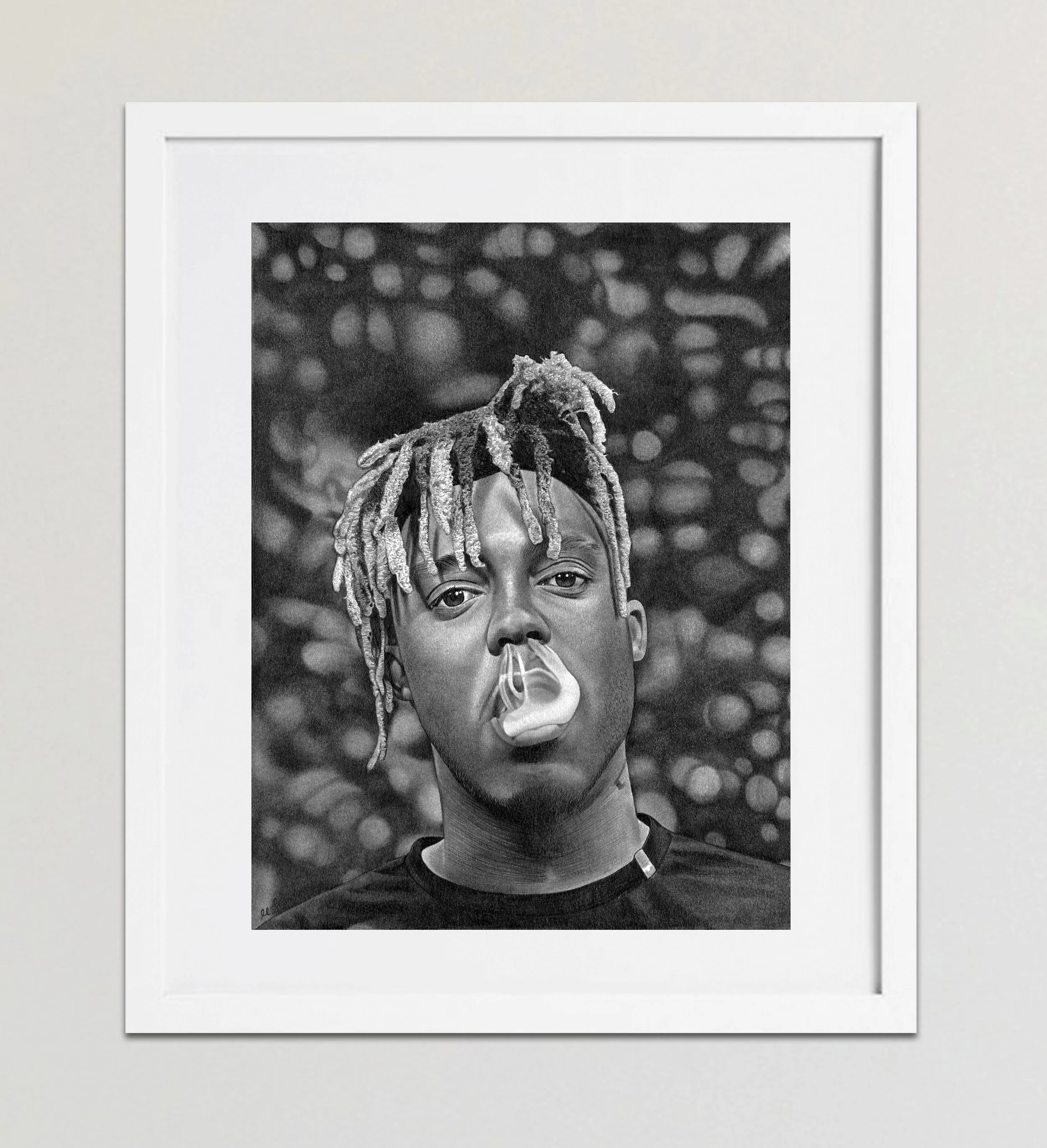 Juice Wrld Framed White.jpg