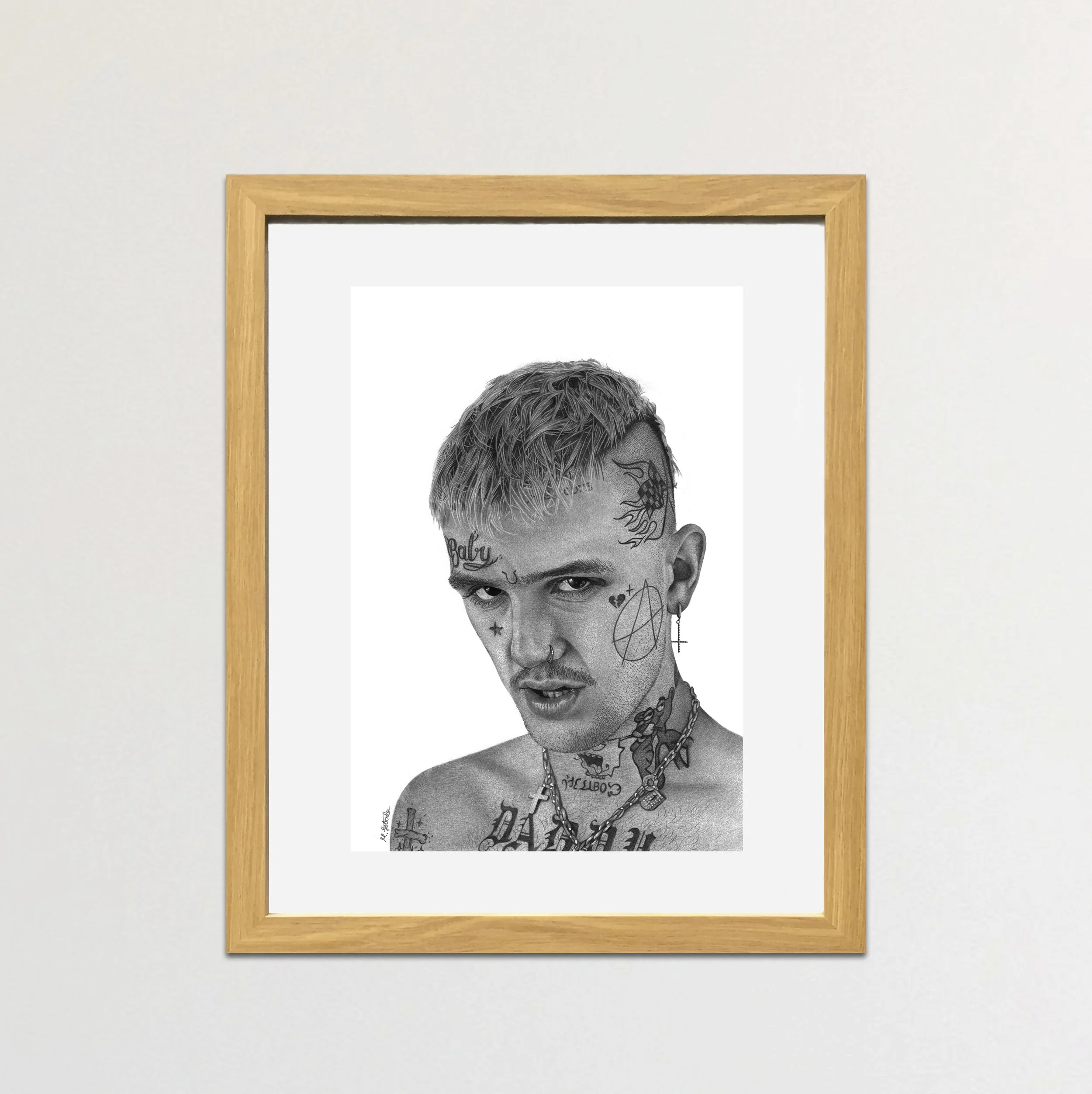 Lil Peep 1 Framed Light Oak.jpg