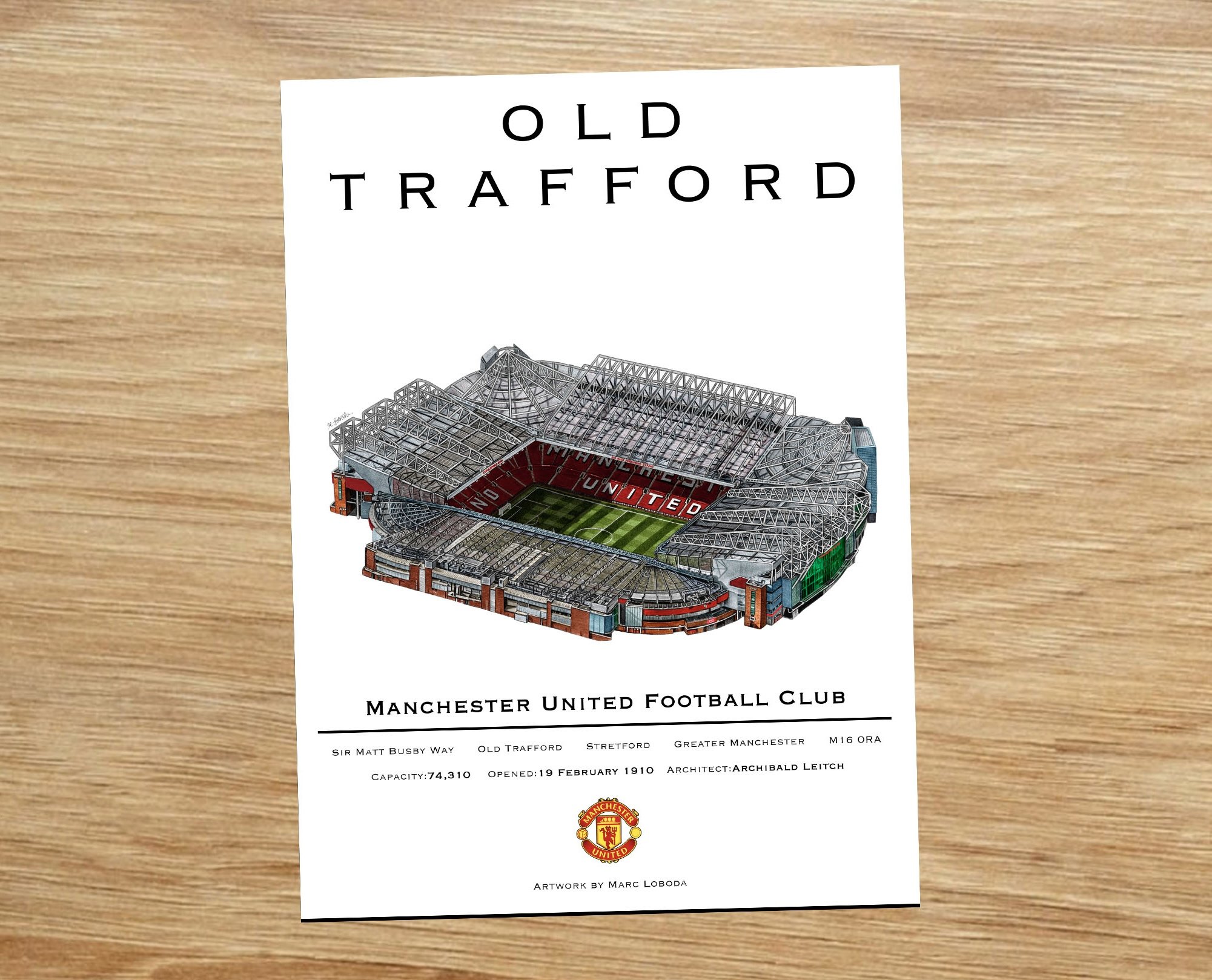 OLD TRAFFORD ALTERNATE PRINT