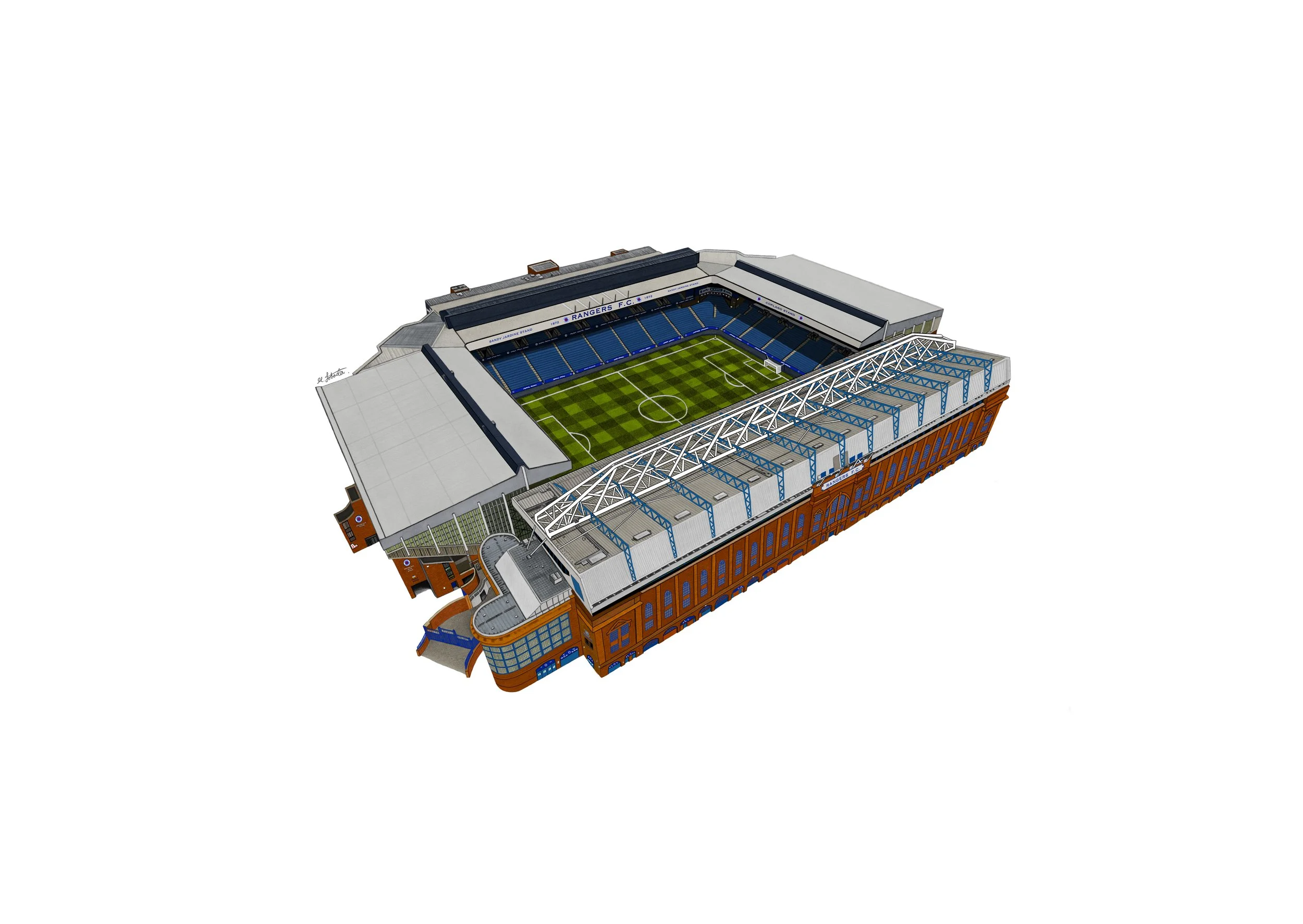 IBROX STADIUM PRINT