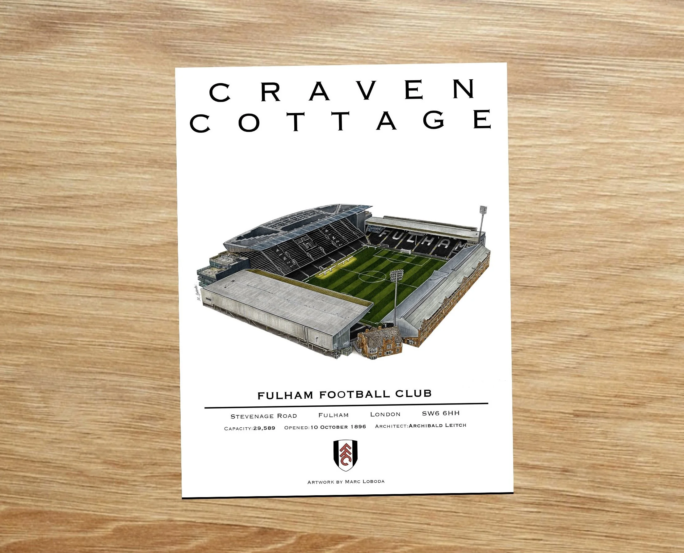 CRAVEN COTTAGE ALTERNATE PRINT