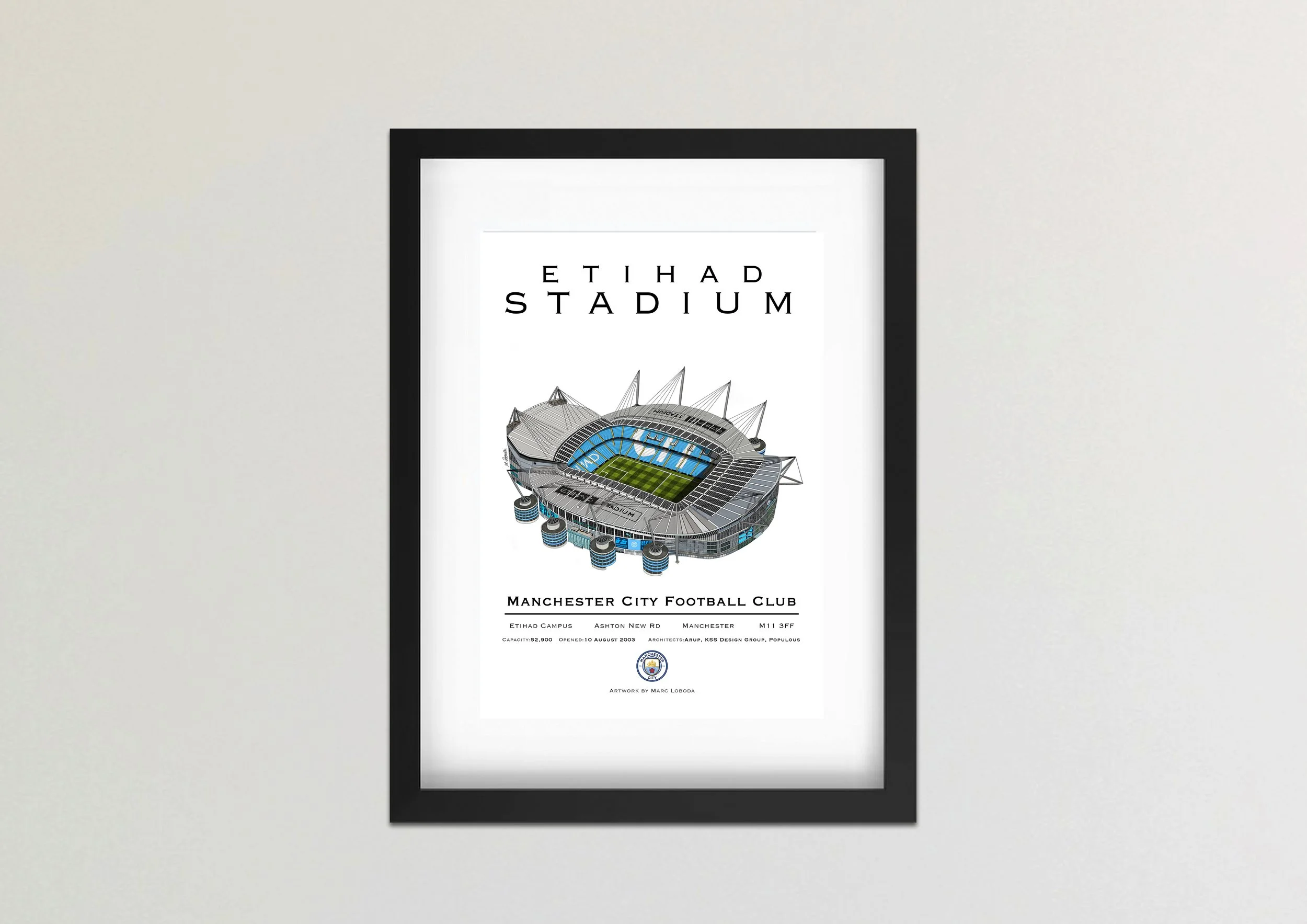 Etihad Stadium Colour 2 Framed Black.jpg