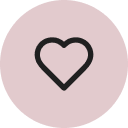 icon of a heart on a rose-coloured background