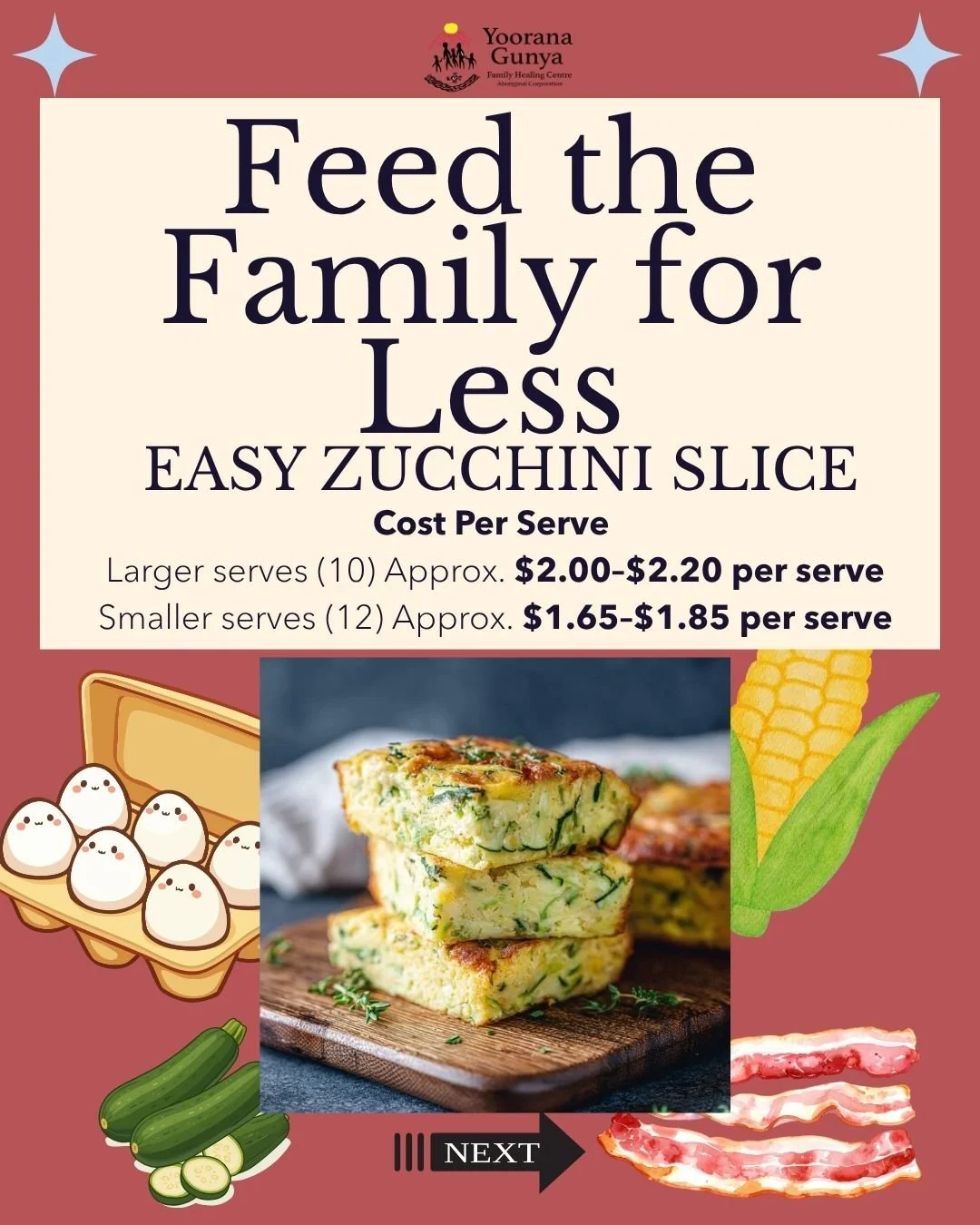 🥒 Feed the family for less with this easy zucchini slice 👨&zwj;👩&zwj;👧&zwj;👦💛

Packed with hidden veggies, protein, and simple budget-friendly ingredients, this recipe is perfect for busy families, lunchboxes, leftovers, or freezing for another