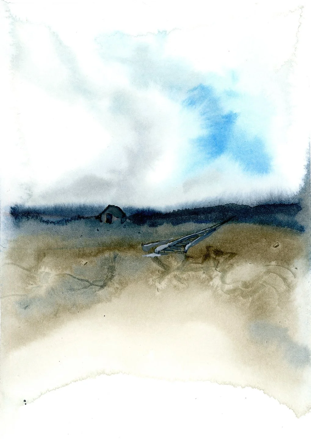 Trail's End, watercolour on paper