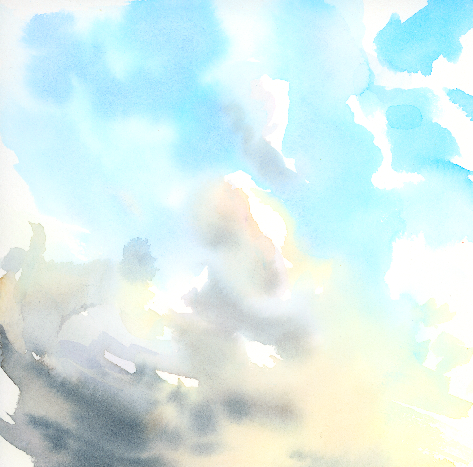 Skyscape, watercolour on paper