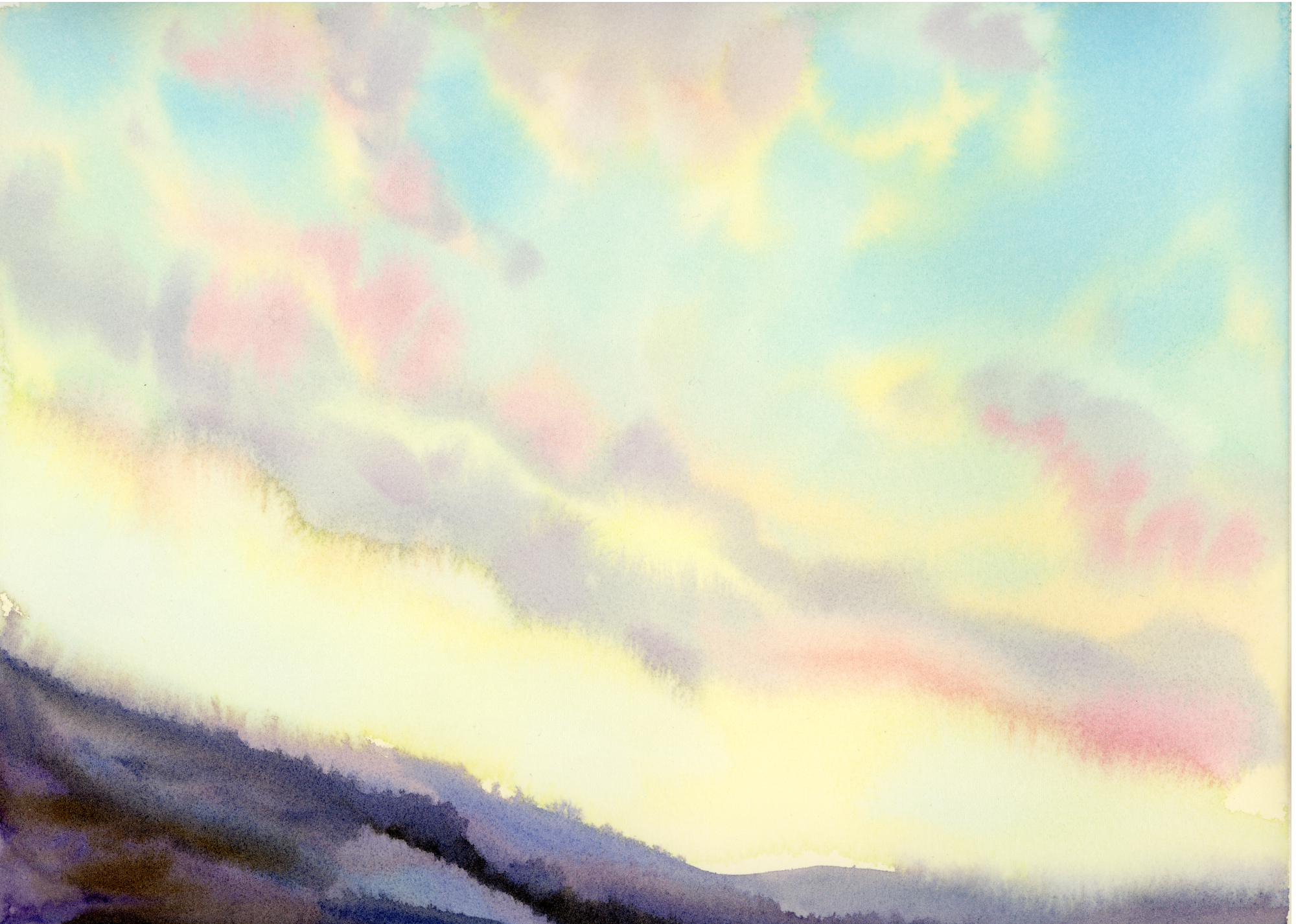 Luminous, watercolour on paper
