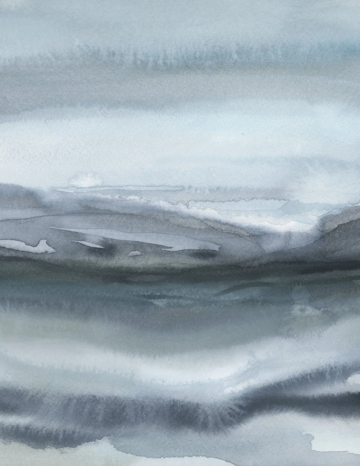 Mist, watercolour on cotton rag paper