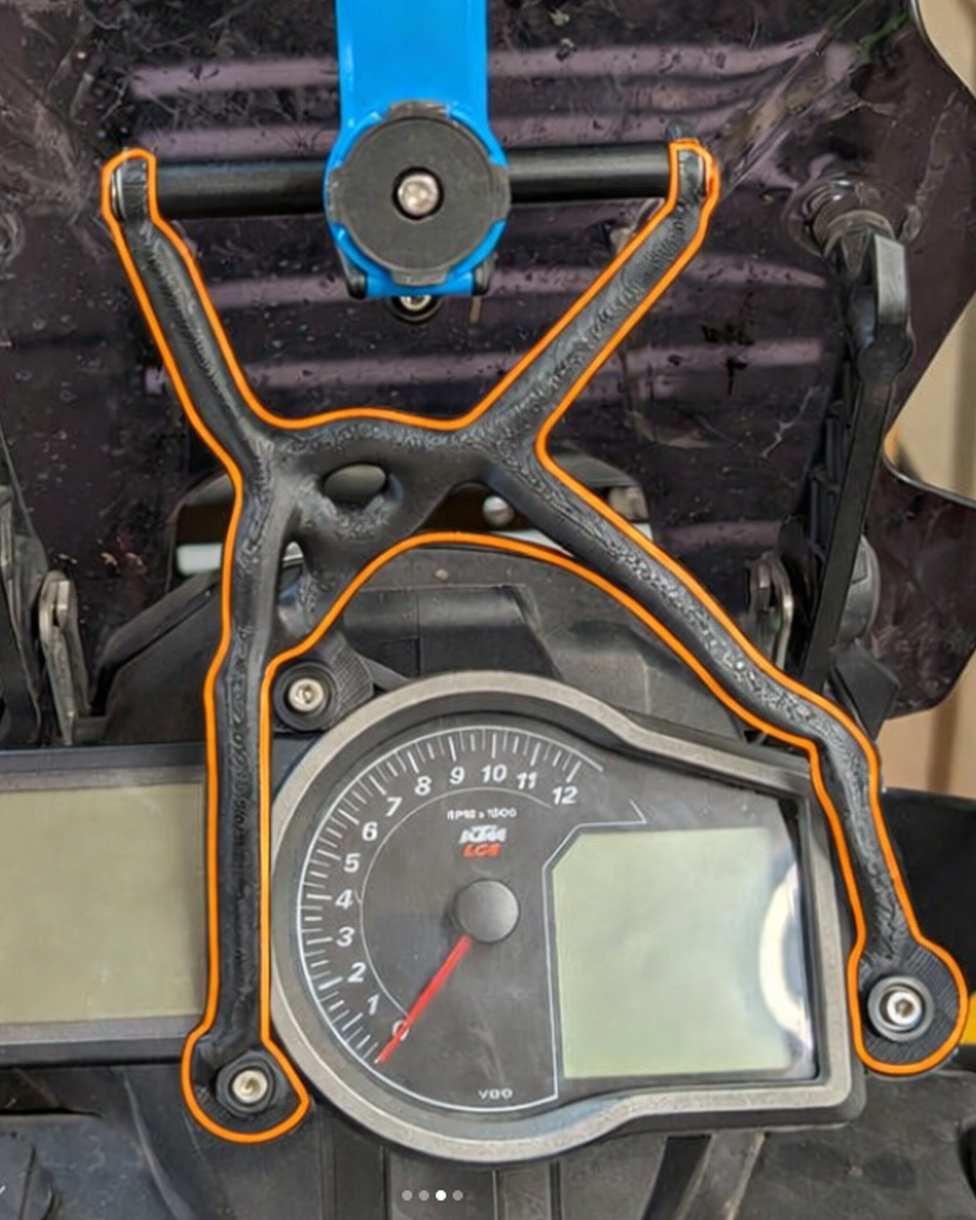 2014 KTM 1190 ADV phone mount, topology optimized