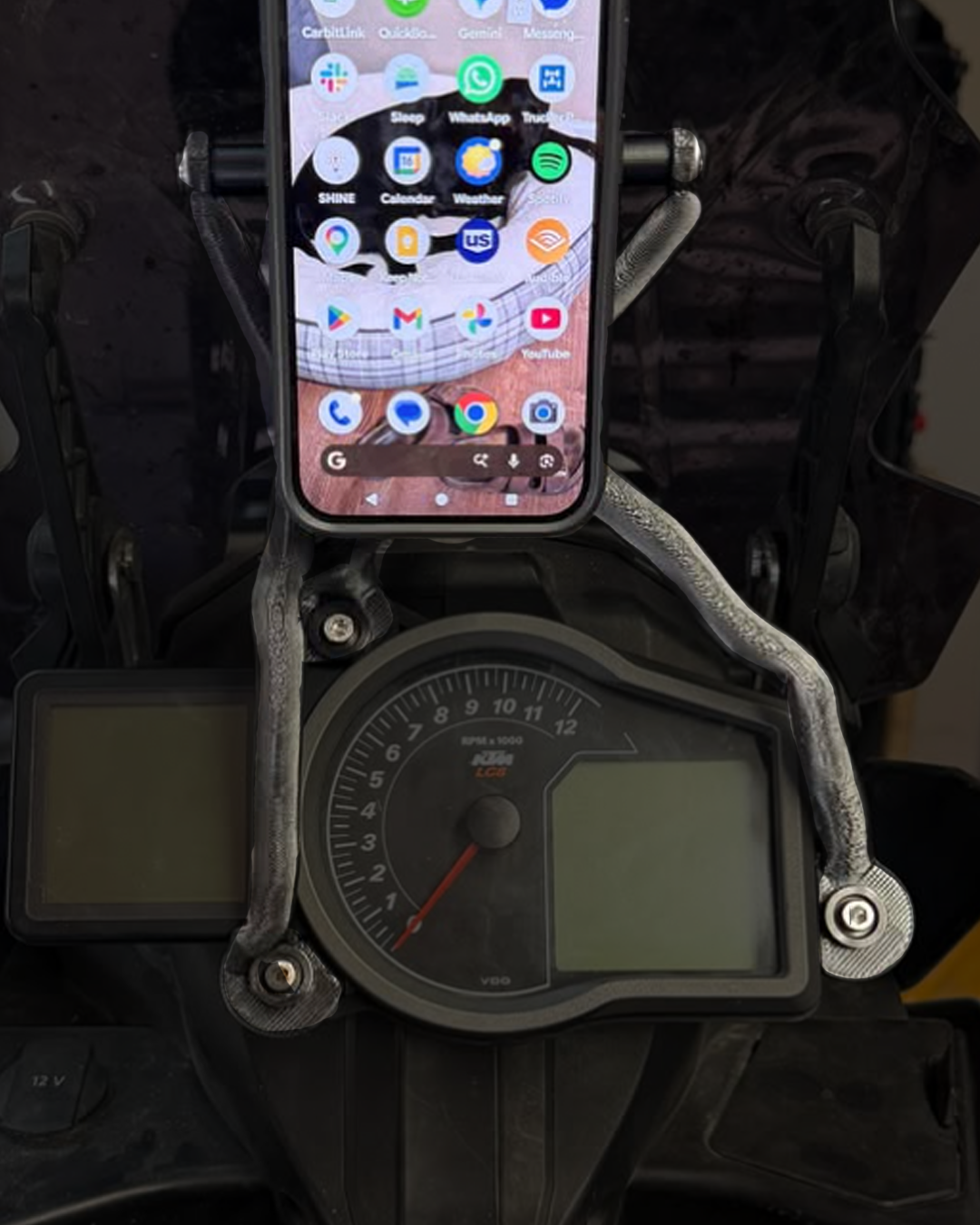 2014 KTM 1190 ADV phone mount, topology optimized