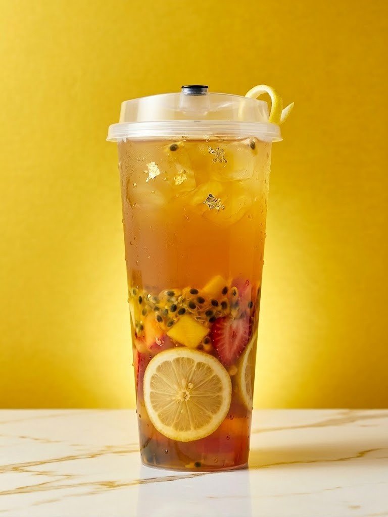 Fruit with Lemon Tea