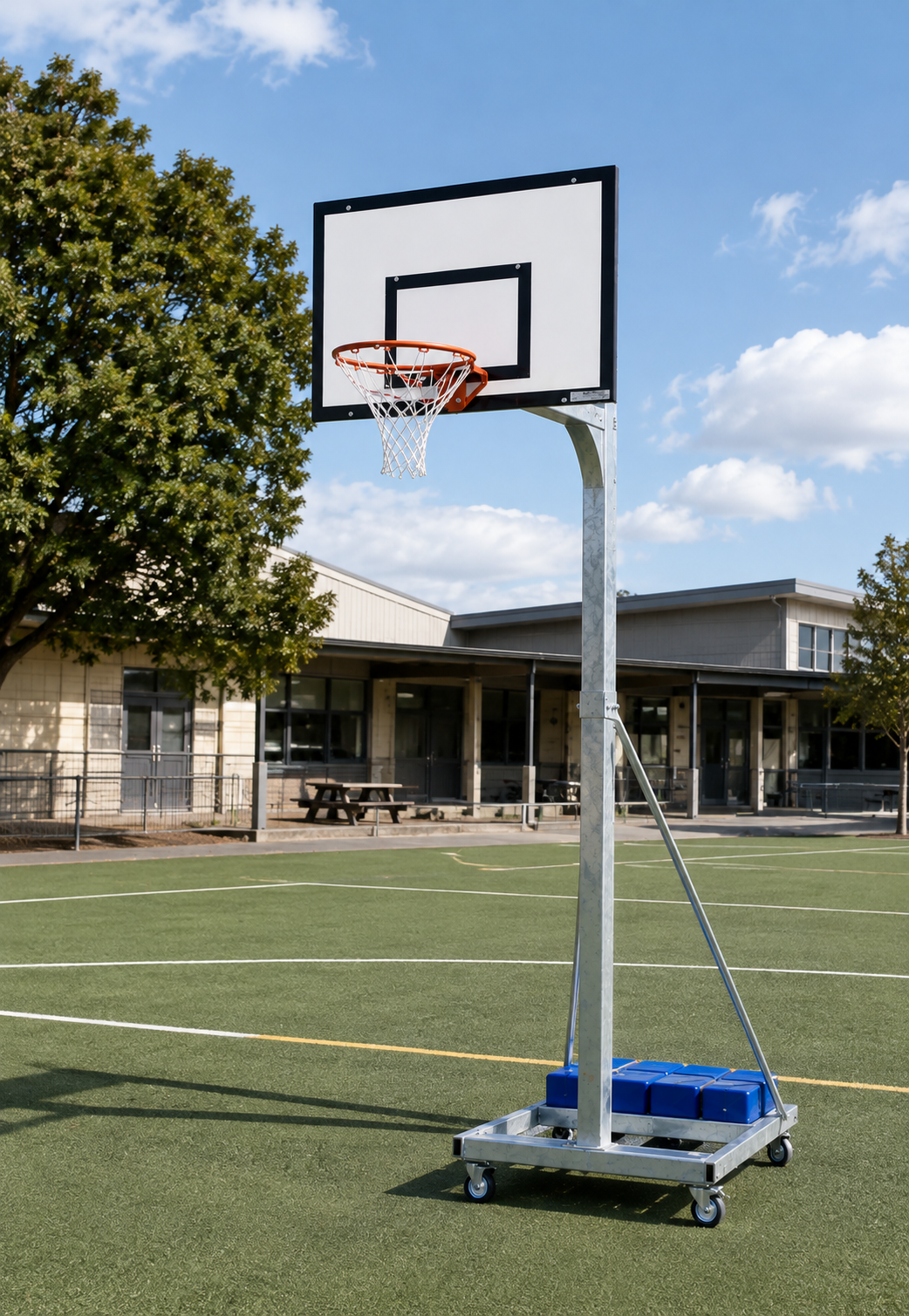Fixed Height Freestanding Basketball Tower