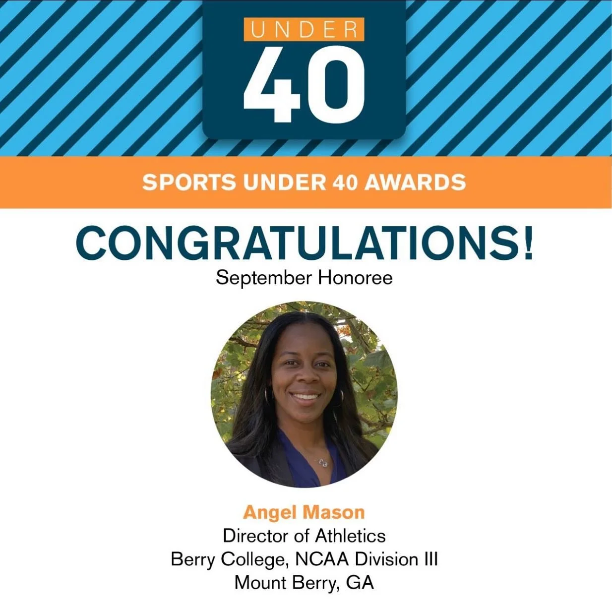 Congratulations to @_realad_  one of our Advisory Board Members on her Sports Under 40 Awards September Honoree, Recognized for demonstrating strong leadership and having a substantial impact in the sports industry. #sportsunder40 #leadershipinsports
