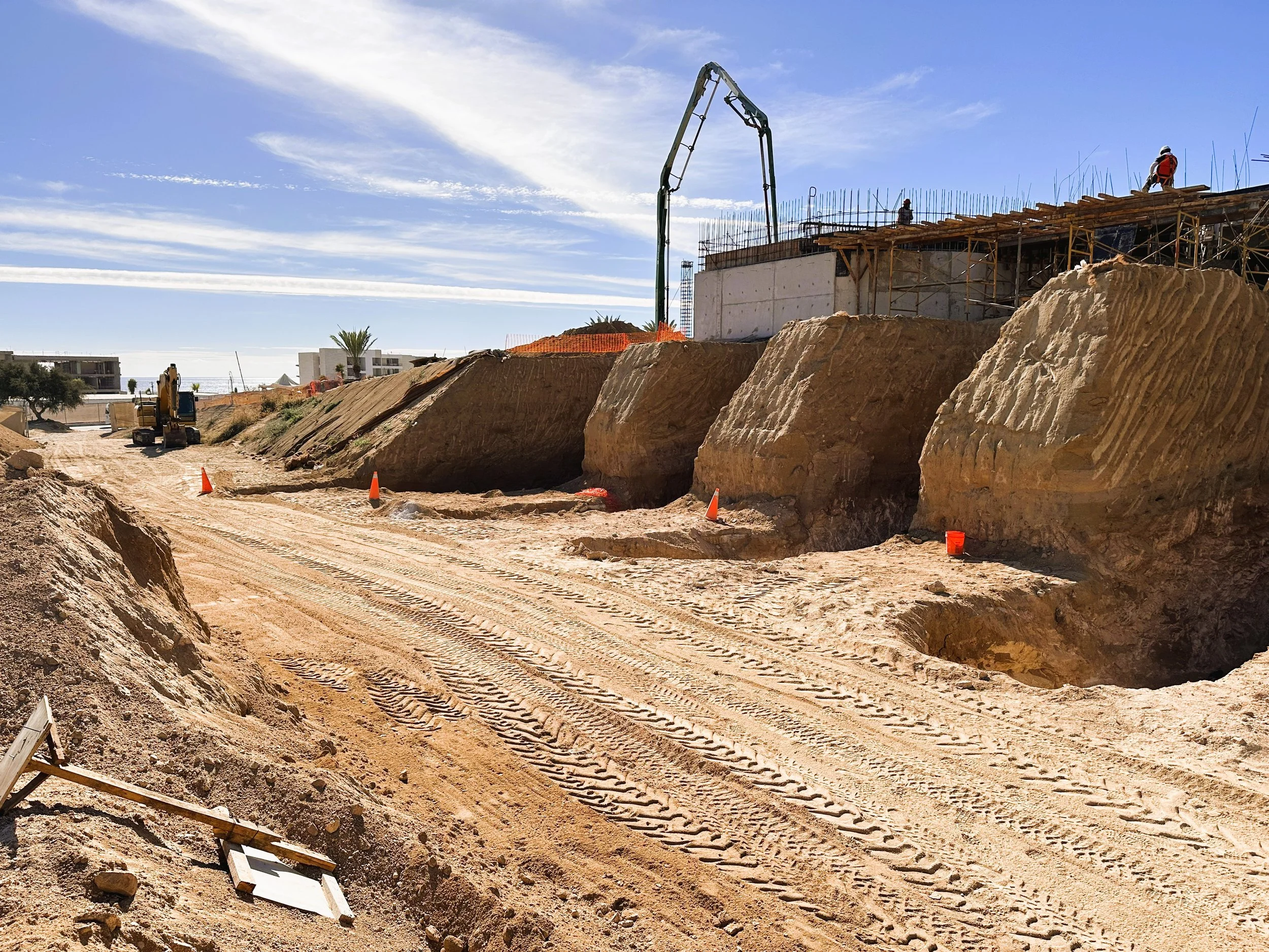 Excavaciones para cimentaciones de muros de contención