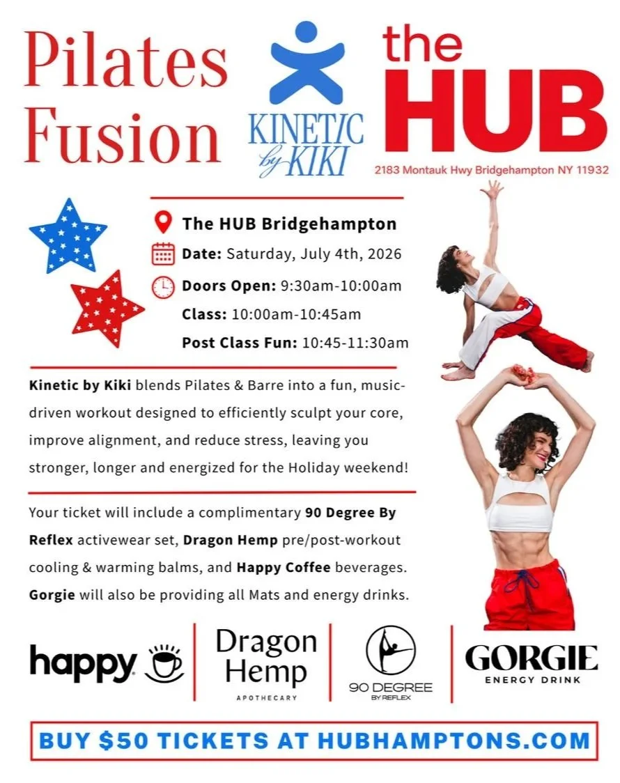 4th of July Pilates Fusion class in Hamptons, Long Island Promotion