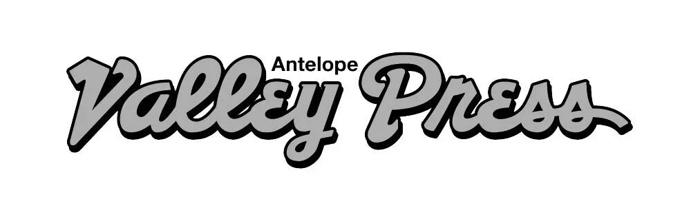 Logo for Valley Press with the words 'Antelope Valley' above and 'Valley Press' in large script font.