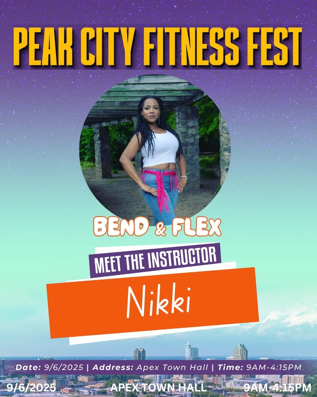 Our fabulous instructor @nikkijohara will be repping Downbeat at The Peak City Fitness Festival in just TWO WEEKS! Join her September 6th in Apex for a free Afrodance workout that will get your heart rate up and leave your soul happy. 

You can also 