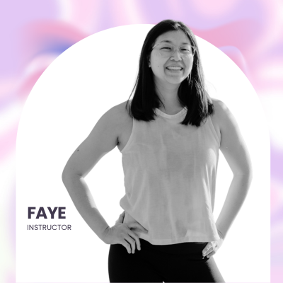 Faye, yoga instructor at Downbeat