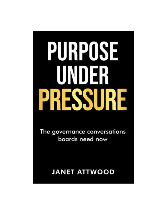 A bold cover for a book about governance under pressure
