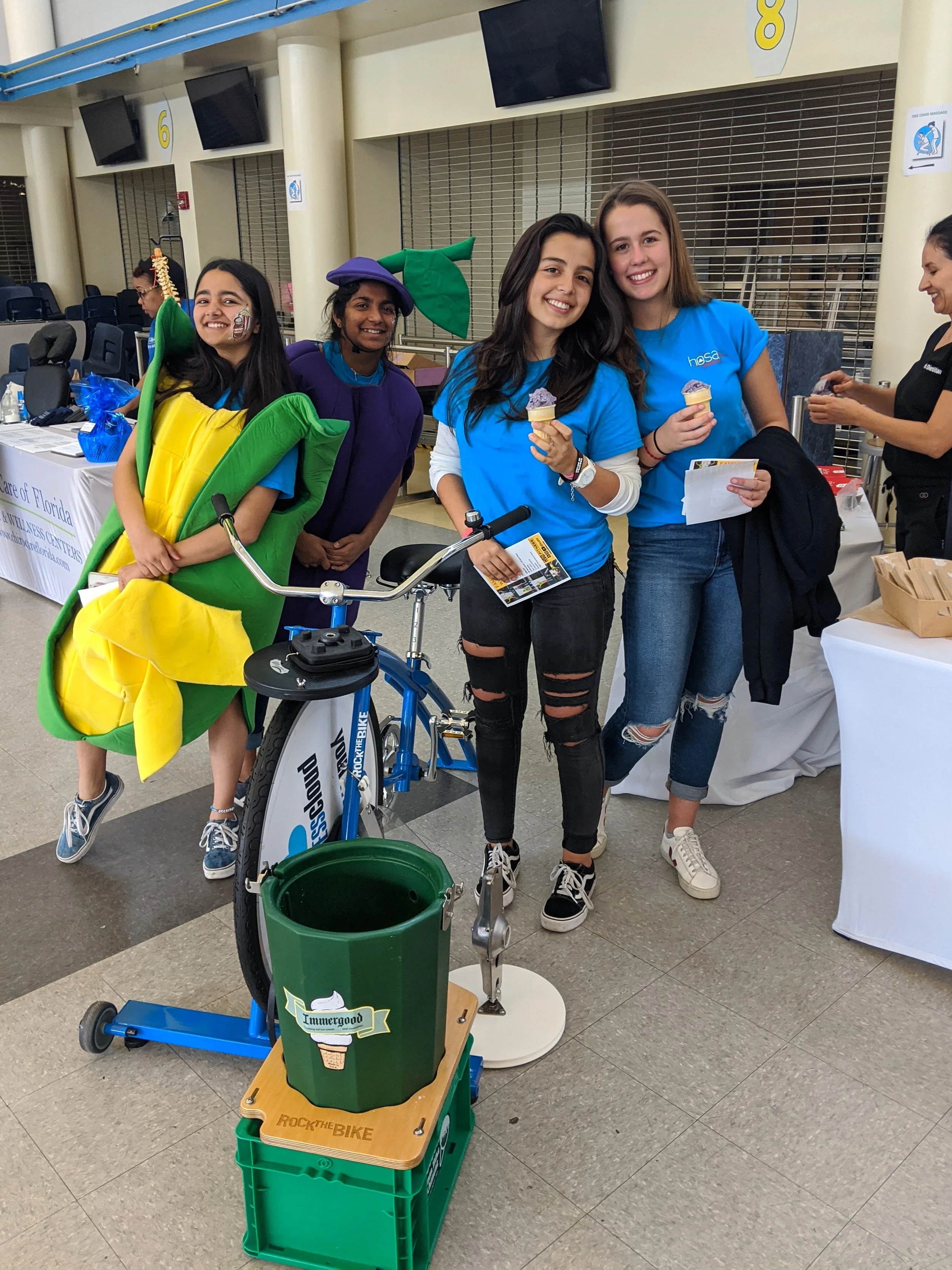 Ice cream churning bike